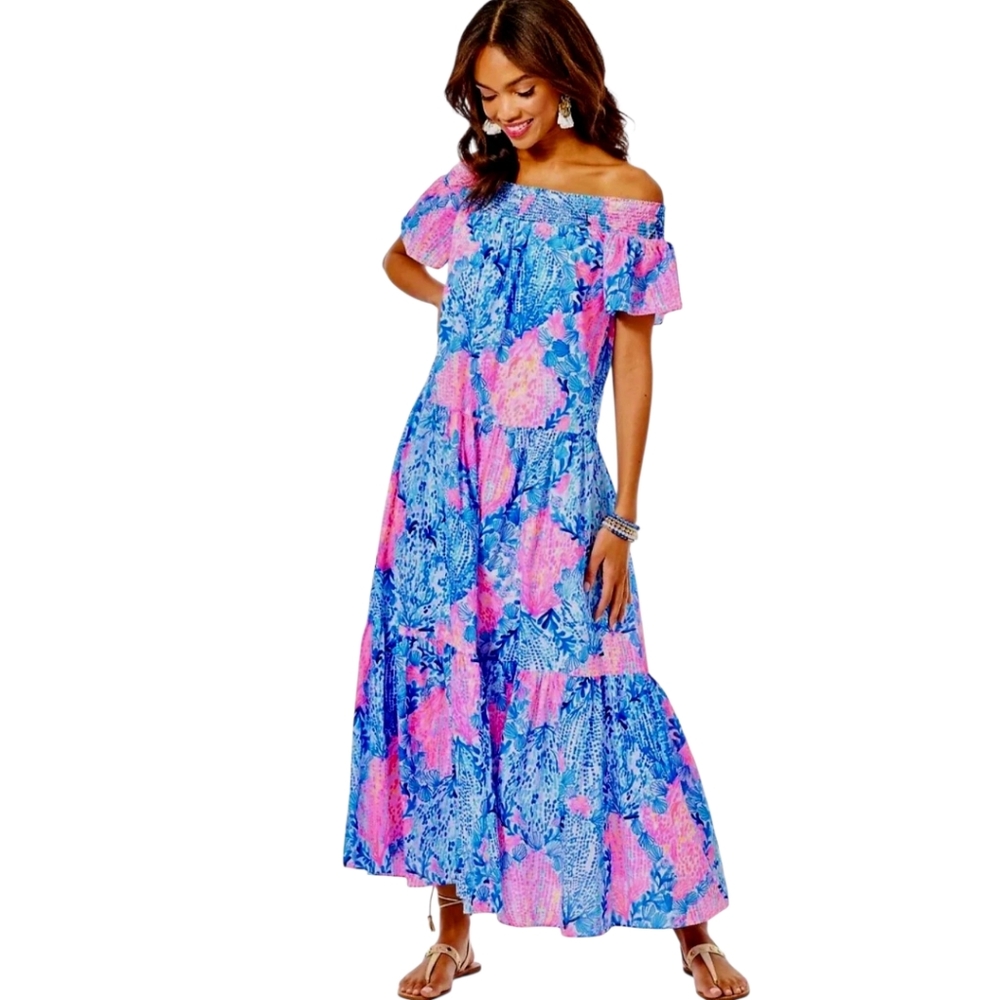 Lilly Pulitzer Dezi Maxi Dress Sway With Me XL Holy Grail - Picture 2 of 7